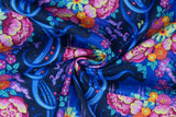 Print "Midnight" from the Belle Epoque collection, twisted to show drape and texture.