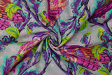 Print "Night Owl" from the Moon Garden collection, twisted to show drape and texture.