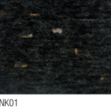 Swatch of Norske Lightweight Chunky yarn in shade NK01 (black with tweed like flecks)