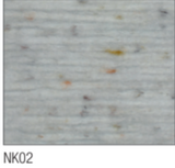 Swatch of Norske Lightweight Chunky yarn in shade NK02 (white with tweed like flecks)
