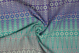 Print "Oopsie Daisy" from the Moon Garden collection, twisted to show drape and texture.