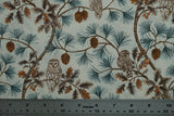 Print "Owlswick" from the Woodland Blooms collection, with ruler added for scale.