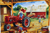 Flat swatch tractor panel (farm scene)