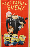 Full swatch Despicable Me panel (best family ever text)