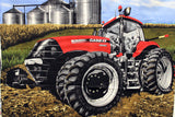 Flat swatch tractor panel (large tractor on grass)