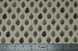 Print "Pinecones" from the Woodland Blooms collection, with ruler added for scale.