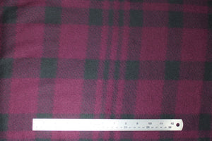 Group swatch assorted plaid fleece fabrics in various colours and styles