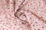 Swirled swatch fabric in Pink Flowers