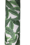 Outdoor polyester print in jungle mirage (natural coloured fabric with tossed green leaves)