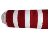 Outdoor polyester print in red stripe (white fabric with thick red stripes)