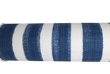 Outdoor polyester print in blue stripe (white fabric with thick blue stripes)