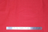 Flat swatch small print fabric in red