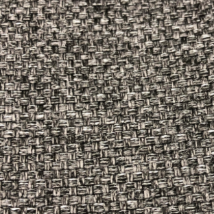 Square swatch thick tweed look upholstery fabric in colourway silver/grey