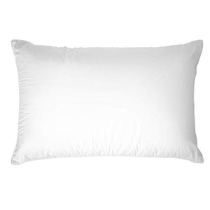 White rectangular pillow form on white background