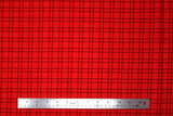 Flat swatch gingham and plaid printed fabric in fireworks & freedom (red plaid)