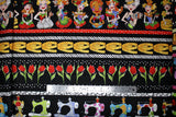 Flat swatch Seamstress Border (cartoon ladies, measuring tapes)