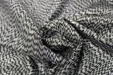 Swirled swatch Swirls & Clouds printed fabric in shimmer & shine (black)