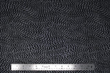 Flat swatch Swirls & Clouds printed fabric in shimmer & shine (black)