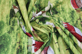 Swirled swatch farm landscape (green) printed fabric