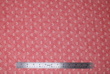 Flat swatch pink hearts fabric (pink marbled fabric with white hearts allover with smaller red hearts within)