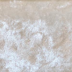 Square swatch crushed velvet in white shade