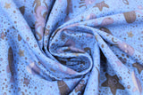 Swirled swatch blue under the sea fabric (blue fabric with dark blue tossed under the sea themed drawing style graphics allover: bubbles, starfish, octopi, etc.)