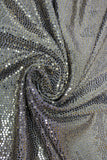 Swirled swatch sequin mesh in grey