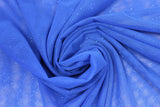 Swirled swatch royal fabric (deep blue sheer fabric with sparkles)