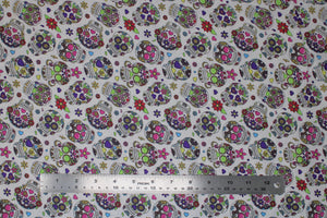 Group swatch assorted sugars skull printed fabrics in various styles/colours
