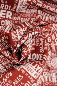 Group swatch assorted winter printed fabrics in various styles