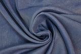 Swirled swatch navy sheer fabric with subtle sparkle/sheen look effect