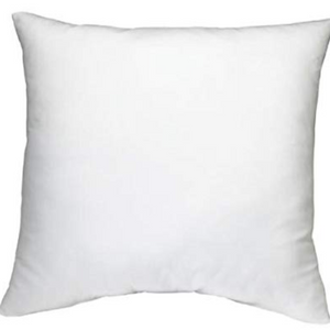 Square pillow form (white) on white background