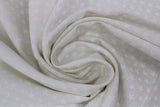 Swirled swatch all white fabric (off white fabric with white small stars allover, tone on tone fabric)