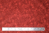 Flat swatch small faded stars printed fabric in red