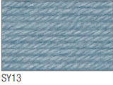 Swatch of Supreme Baby yarn in shade SY13 (pale medium/dark blue/purple shade)