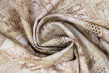 Swirled swatch Vintage Sewing fabric (vintage style sewing related articles, stamps, etc. collaged together)