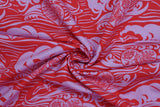 Print "Chicago - Apple" from the Welcome Home collection, twisted to show drape and texture.