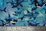 Print "Whales" from the Whale Song collection, with ruler added for scale.