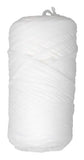 Ball of Phentex Slipper and Craft Yarn out of packaging (white)